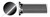 1/4"-20 X 1-1/4" Self-Clinching Studs, Flush Head Self-Clinching Studs, Full Thread, Steel, Black Oxide