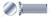 #10-24 X 5/8" Self-Clinching Studs, Flush Head Self-Clinching Studs, Full Thread, Steel, Zinc Plated and Baked