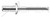 M5 X 14mm ISO 15983, Metric, Blind Rivets, Flat Head, Grooved Mandrel, A2 Stainless Steel