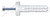 #10 X 1" Drive Pin Rivets, Nylon Body / Steel Pin, Round Head, White Nylon