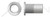 #8-32, Grip=0.020"-0.080" Blind Threaded Inserts, Small Flange, Small Head, Open End, Thin Wall, Ribbed, Aluminum