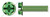 #10-32 X 3/8" Machine Screws, Grounding Screws, Hex Indented Washer Phillips/Slot Combo Drive, Full Thread, Steel, Green Zinc