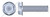 #4-40 X 1/2" Machine Screws, Hex Indented Washer Head, Full Thread, Steel, Zinc Plated