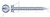 #10-12 X 2" Self-Piercing Screws, Hex Slotted Indented Washer Head, Needle Point, A/F=5/16", Steel, Zinc Plated