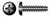 #6-19 X 1/2" Trilobe Thread Rolling Screws for Plastics, Pan Phillips Drive, 48-2 Thread, Steel, Black Oxide and Waxed