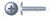 #6-19 X 1/2" Trilobe Thread Rolling Screws for Plastics, Truss Phillips Drive, 48-2 Thread, Steel, Zinc Plated and Waxed