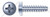 #10-14 X 5/8" Trilobe Thread Rolling Screws for Plastics, Pan Phillips Drive, 48-2 Thread, Steel, Zinc Plated and Waxed