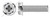 #4-40 X 5/16" Machine Screws, Hex Indented Washer Phillips Drive, Full Thread, Steel, Nickel Plated