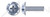 #6-32 X 5/8" SEMS Square Cone Washer Machine Screws, Pan Phillips Drive, Steel, Zinc Plated and Baked