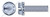 #10-32 X 1" SEMS External Tooth Washer Machine Screws, Hex Slotted Washer, Steel, Zinc Plated and Baked