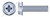 #6-32 X 3/4" Machine Screws, Hex Indented Washer Phillips Drive, Full Thread, Steel, Zinc Plated