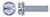 #6-32 X 3/8" SEMS External Tooth Washer Machine Screws, Hex Slotted Washer, Steel, Zinc Plated and Baked