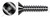 #10-14 X 1/2" Trilobe Thread Rolling Screws for Plastics, Flat Phillips Drive, 48-2 Thread, Steel, Black Oxide and Waxed