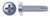 #8-32 X 3/4" Thread-Cutting Screws, Type "1", Pan Phillips Drive, Steel, Zinc Plated