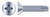#8-32 X 2" Thread-Cutting Screws, Type "1", Flat Head Phillips Drive, Steel, Zinc Plated