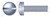 #10-32 X 5/16" SEMS Internal Tooth Washer Machine Screws, Pan Slot Drive, Steel, Zinc Plated and Baked