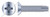 #12-24 X 1/2" Thread-Cutting Screws, Type "1", Flat Undercut Phillips Drive, Steel, Zinc Plated