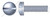 #6-32 X 5/8" SEMS Internal Tooth Washer Machine Screws, Pan Slot Drive, Steel, Zinc Plated and Baked