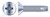 1/4"-20 X 3/4" Thread-Cutting Screws, Type "23", Flat Head Phillips Drive, Steel, Zinc Plated and Baked