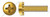 #6-32 X 5/16" SEMS External Tooth Washer Machine Screws, Pan Phillips Drive, Steel, Yellow Zinc