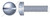 #8-32 X 5/16" SEMS Internal Tooth Washer Machine Screws, Pan Slot Drive, Steel, Zinc Plated and Baked