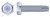 3/8"-16 X 3/4" Thread-Cutting Screws, Type "1", Indented Hex Head, Steel, Zinc Plated and Baked