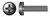 1/4"-20 X 1/2" SEMS Internal Tooth Washer Machine Screws, Pan Phillips Drive, Steel, Black Zinc