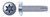 5/16"-18 X 1" Thread-Cutting Screws, Type "1", Pan 6Lobe Torx(r) Drive, Steel, Zinc Plated and Baked