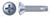 #10-24 X 1" Thread-Cutting Screws, Type "23", Oval Phillips Drive, Steel, Zinc Plated and Baked