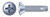 #8-32 X 1" Thread-Cutting Screws, Type "23", Oval Phillips Drive, Steel, Zinc Plated and Baked