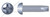 #6-32 X 3/8" Thread-Cutting Screws, Type "23", Round Phillips Drive, Steel, Zinc Plated