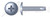 #10-32 X 3/8" Thread-Cutting Screws, Type "23", Truss Phillips Drive, Steel, Zinc Plated