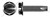 1/4"-20 X 1" Thread-Cutting Screws, Type "23", Hex Slotted Indented Washer Head, Steel, Black Oxide