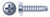 #4 X 1/4" Thread-Cutting Screws, Type "25", Pan Phillips Drive, Steel, Zinc Plated and Baked