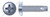 #2-56 X 3/16" Thread-Cutting Screws, Type "23", Pan Phillips Drive, Steel, Zinc Plated