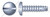 #4 X 1/4" Thread-Cutting Screws, Type "25", Pan Slot Drive, Steel, Zinc Plated
