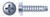 #8 X 3/4" Thread-Cutting Screws, Type "25", Pan Phillips Drive, Steel, Zinc Plated and Baked