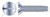 #6-32 X 1/2" Thread-Cutting Screws, Type "F", Flat Head Slot Drive, Steel, Zinc Plated