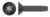 1/4"-20 X 2" Thread-Cutting Screws, Type "F", Flat Head 6Lobe Torx(r) Drive, Steel, Black Phosphate and Oil