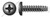 #8 X 5/8" Thread-Cutting Screws, Type "25", Pan Phillips Drive, Steel, Black Zinc and Baked