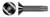 #6-32 X 5/8" Thread-Cutting Screws, Type "F", Flat Head Phillips Drive, Steel, Black Oxide