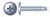 #6 X 1/2" Thread-Cutting Screws, Type "25", Truss Phillips Drive, Steel, Zinc Plated and Baked