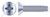 1/4"-20 X 3" Thread-Cutting Screws, Type "F", Flat Head Phillips Drive, Steel, Zinc Plated