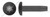 #10-24 X 1" Thread-Cutting Screws, Type "F", Pan 6Lobe Torx(r) Drive, Steel, Black Phosphate and Oil