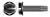 1/4"-20 X 3/4" Thread-Cutting Screws, Type "F", Hex Slotted Indented Washer Head, Steel, Black Oxide