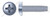 #4-40 X 3/16" Thread-Cutting Screws, Type "F", Pan Phillips Drive, Steel, Zinc Plated and Baked