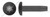 5/16"-18 X 3-1/2" Thread-Cutting Screws, Type "F", Pan 6Lobe Torx(r) Drive, Steel, Black Phosphate and Oil