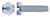 1/4"-20 X 1" Thread-Cutting Screws, Type "F", Hex Indented Slotted, Steel, Zinc Plated