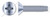 5/16"-18 X 3-1/2" Thread-Cutting Screws, Type "F", Flat Head Phillips Drive, Steel, Zinc Plated
