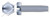 #6-32 X 1/2" Thread-Cutting Screws, Type "F", Hex Indented Slotted, Steel, Zinc Plated